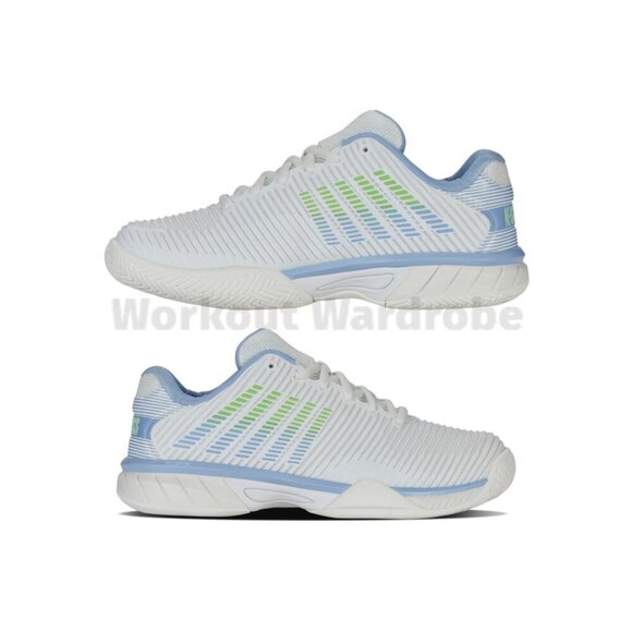 K-Swiss Hypercourt Express 2 Men’s Tennis Shoes Lucent White/Green - Picture 1 of 2